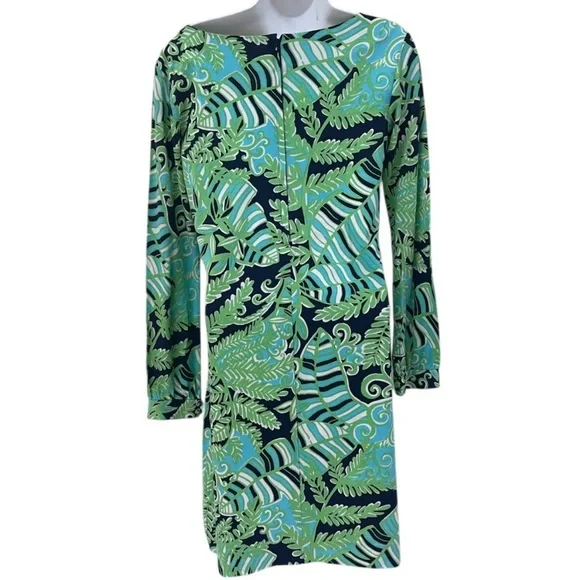 Lilly Pulitzer Ritchie Dress Boat Neck 3/4 Sleeve Silk Cotton Blend Mini Dress S - Picture 3 of 10